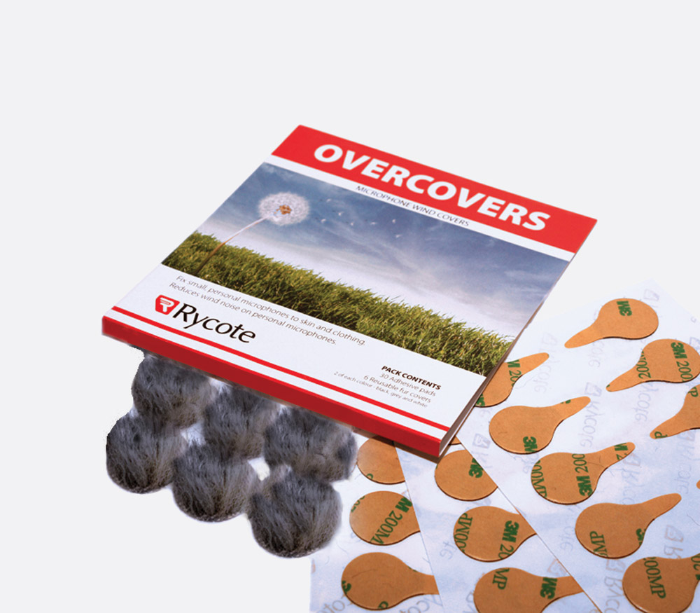 pack de 30 Rycote 065103 Undercovers Fixations Micro pastilles Autocollantes et en tissu blanc